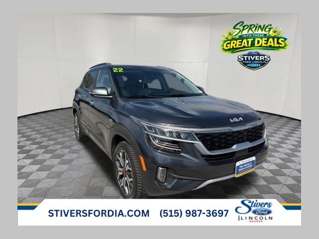 Gravity Gray 2022 Kia Seltos SX Turbo AWD SUV / Crossover All-Wheel Drive 7-Speed Automatic