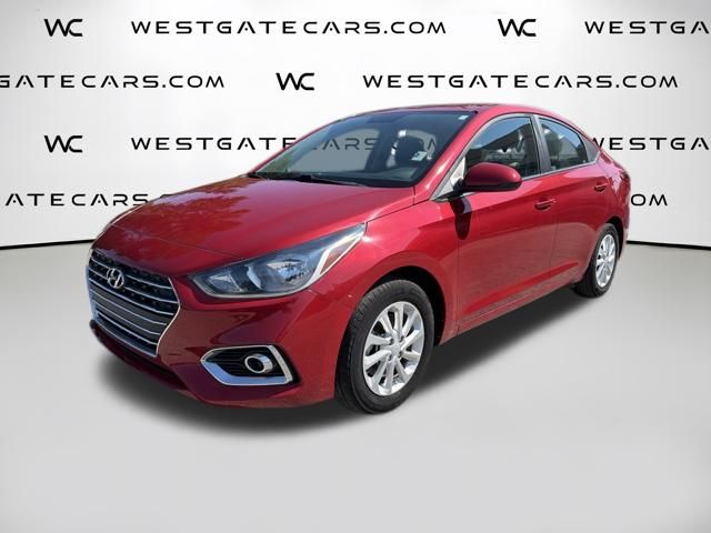 Pomegranate Red Metallic 2022 Hyundai Accent Sedan Front-Wheel Drive Continuously Variable Transmission