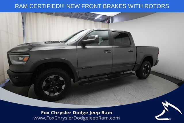 Gray (Granite Crystal Metallic Clearcoat) 2019 RAM 1500 Pickup Truck Four-Wheel Drive 8-Speed Automatic