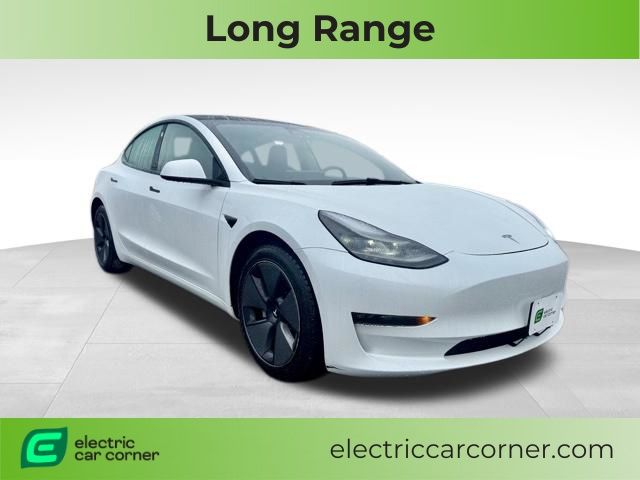 White 2021 Tesla Model 3 Long Range AWD Sedan All-Wheel Drive 1-Speed Automatic