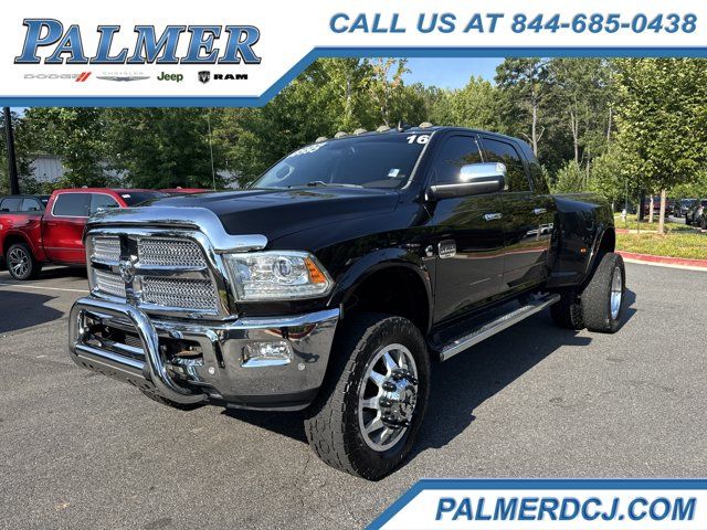 Brilliant Black Crystal Pearlcoat 2016 RAM 3500 Pickup Truck Four-Wheel Drive 6-Speed Automatic