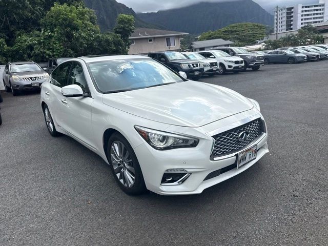Majestic White 2023 INFINITI Q50 Sedan Rear-Wheel Drive 7-Speed Automatic Overdrive