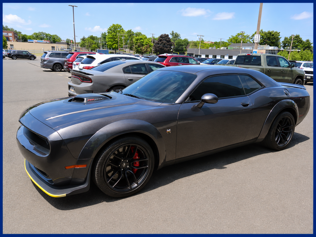Gray (Granite Crystal Metallic Clearcoat) 2022 Dodge Challenger Coupe Rear-Wheel Drive 6-Speed Manual