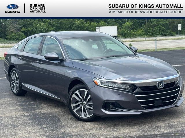 Gray (Modern Steel Metallic) 2022 Honda Accord Hybrid Sedan Front-Wheel Drive Continuously Variable Transmission