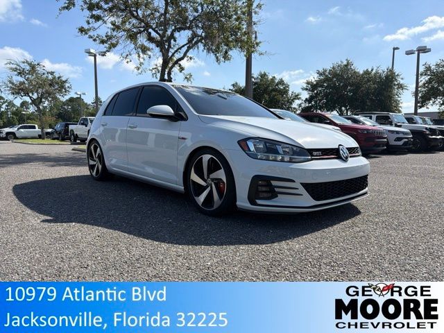 Pure White 2020 Volkswagen Golf GTI Hatchback Front-Wheel Drive 7-Speed Dual Clutch