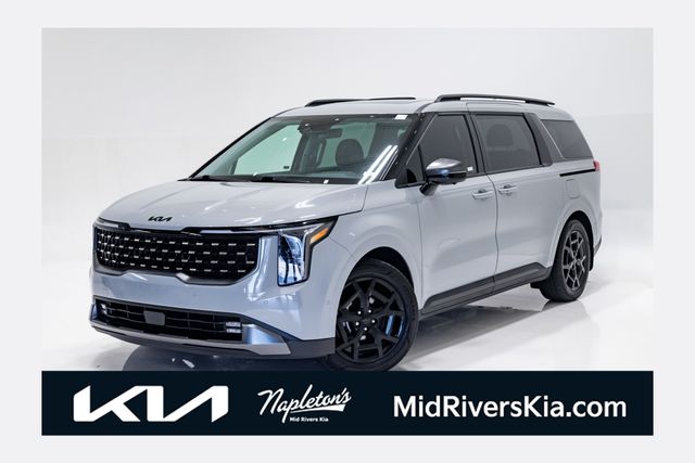Ceramic Silver 2025 Kia Carnival SX Prestige FWD Minivan Front-Wheel Drive 8-Speed Automatic