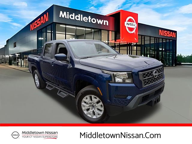 Deep Blue Pearl 2023 Nissan Frontier Pickup Truck Four-Wheel Drive 9-Speed Automatic