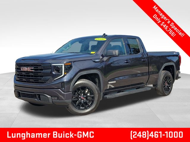 Titanium Rush Metallic 2026 GMC Sierra 1500 Elevation Standard Double Cab 4WD Pickup Truck Four-Wheel Drive 8-Speed Automatic