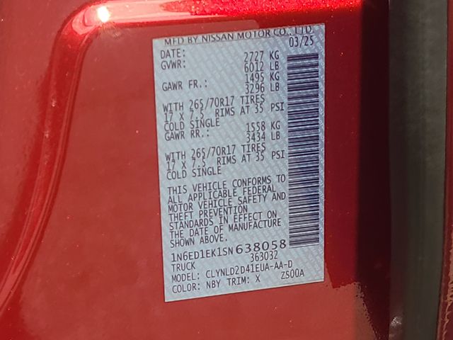 Used 2025 Nissan Frontier Truck