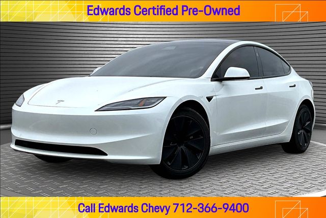 White 2025 Tesla Model 3 Sedan All-Wheel Drive 1-Speed Automatic