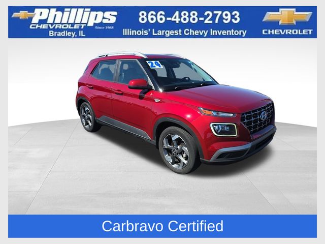 Ultimate Red 2024 Hyundai Venue SUV / Crossover Front-Wheel Drive Continuously Variable Transmission