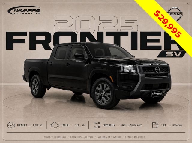 Super Black 2025 Nissan Frontier Pickup Truck 4X2 9-Speed Automatic Overdrive