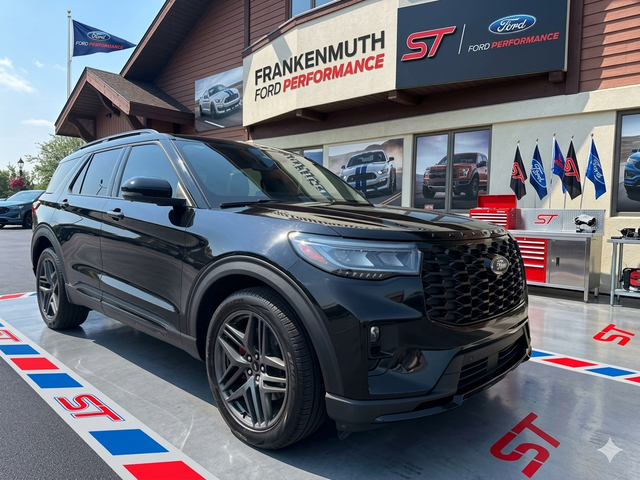 Agate Black Metallic 2025 Ford Explorer SUV / Crossover All-Wheel Drive Automatic