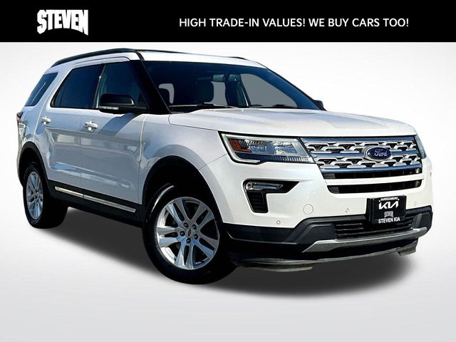 White Platinum Clearcoat Metallic 2018 Ford Explorer SUV / Crossover All-Wheel Drive 6-Speed Automatic
