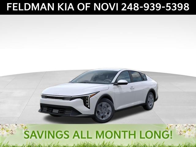 Snow White Pearl 2025 Kia K4 LX FWD Sedan Front-Wheel Drive Continuously Variable Transmission