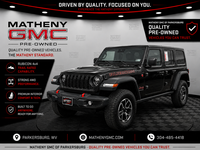 Black Clearcoat 2024 Jeep Wrangler SUV / Crossover Four-Wheel Drive 8-Speed Automatic