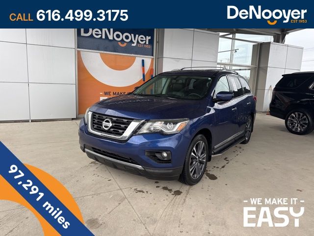 Caspian Blue 2017 Nissan Pathfinder Platinum 4WD SUV / Crossover Four-Wheel Drive Continuously Variable Transmission