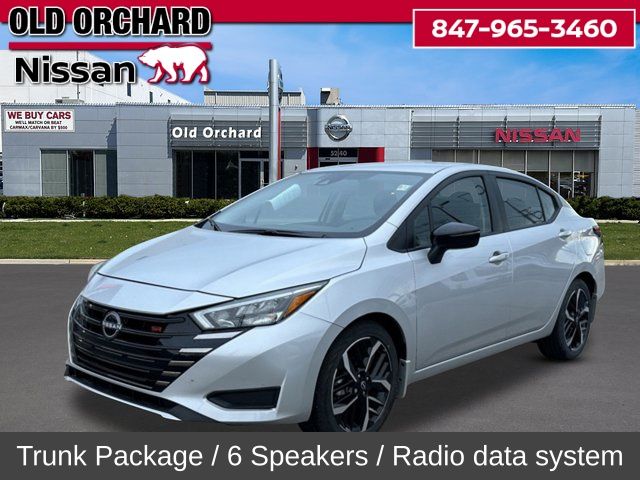 Brilliant Silver Metallic 2025 Nissan Versa SR FWD Sedan Front-Wheel Drive Continuously Variable Transmission