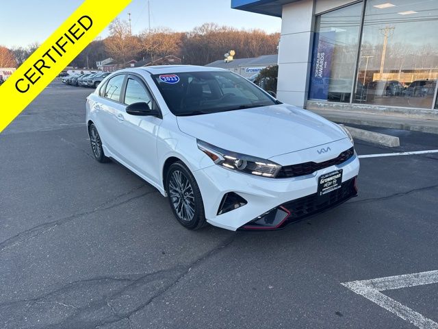 Snow White Pearl 2023 Kia Forte GT-Line FWD Sedan Front-Wheel Drive Continuously Variable Transmission