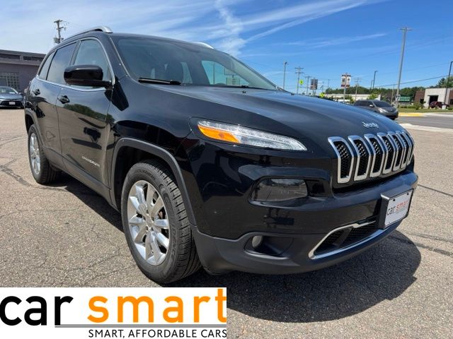 Diamond Black Crystal Pearlcoat 2017 Jeep Cherokee SUV / Crossover Four-Wheel Drive 9-Speed Automatic
