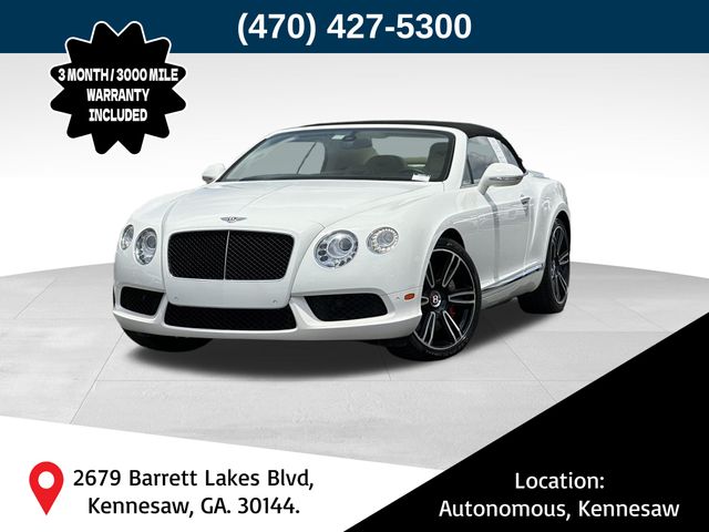 White Satin 2014 Bentley Continental GTC Convertible All-Wheel Drive 8-Speed Automatic