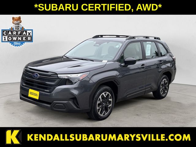 Gray Metallic 2025 Subaru Forester SUV / Crossover All-Wheel Drive Continuously Variable Transmission