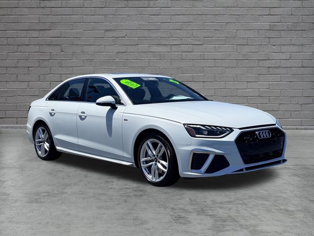 Glacier White 2024 Audi A4 quattro Premium Plus S Line 45 TFSI AWD Sedan All-Wheel Drive 7-Speed Automatic