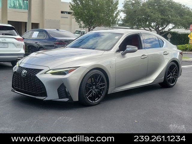 Silver 2023 Lexus IS Sedan Rear-Wheel Drive 8-Speed Automatic