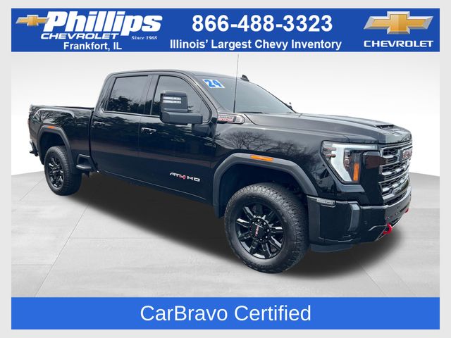 Onyx Black 2024 GMC Sierra 2500HD AT4 Crew Cab 4WD Pickup Truck Four-Wheel Drive Automatic