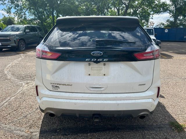 2021 White Ford Edge Titanium AWD SUV