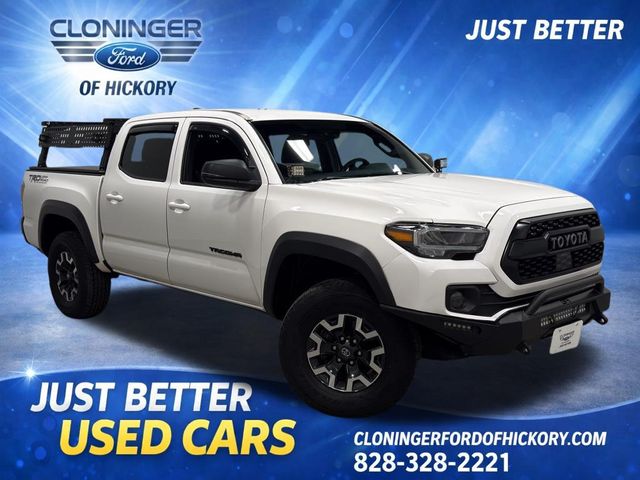 Super White 2021 Toyota Tacoma TRD Off Road Double Cab 4WD Pickup Truck Four-Wheel Drive 6-Speed Manual