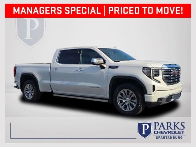 White Frost Tricoat 2024 GMC Sierra 1500 Denali Crew Cab 4WD Pickup Truck Four-Wheel Drive Automatic
