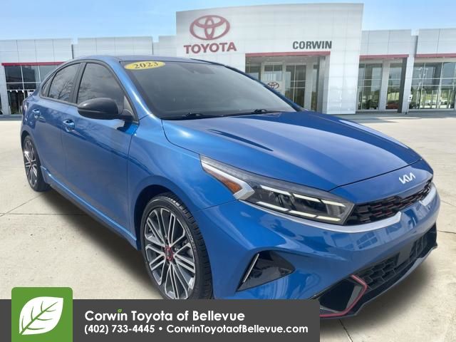 Sporty Blue 2023 Kia Forte GT FWD Sedan Front-Wheel Drive 7-Speed Automatic