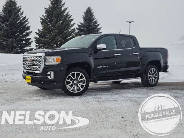 Onyx Black 2022 GMC Canyon Denali Crew Cab 4WD Pickup Truck Four-Wheel Drive 8-Speed Automatic