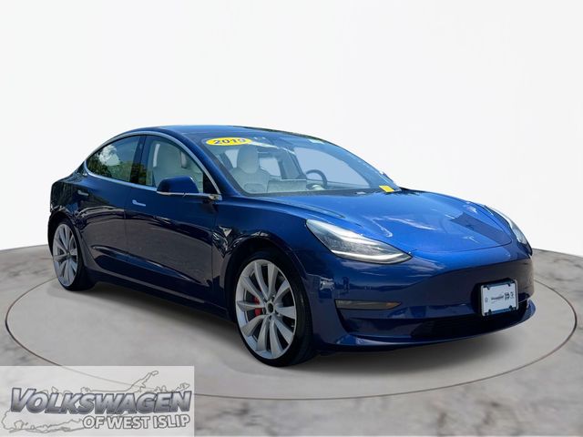 Blue 2019 Tesla Model 3 Long Range AWD Sedan All-Wheel Drive 1-Speed Automatic
