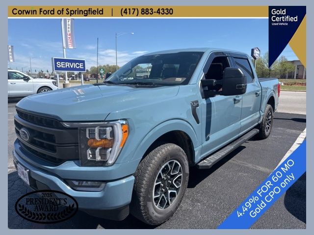 Area 51 Blue 2023 Ford F-150 Lariat SuperCrew 4WD Pickup Truck Four-Wheel Drive Automatic