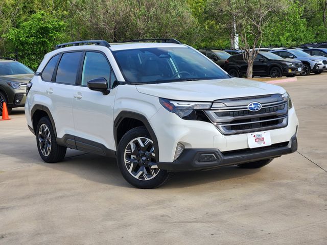 Crystal White Pearl 2025 Subaru Forester Premium Crossover AWD SUV / Crossover All-Wheel Drive Continuously Variable Transmission