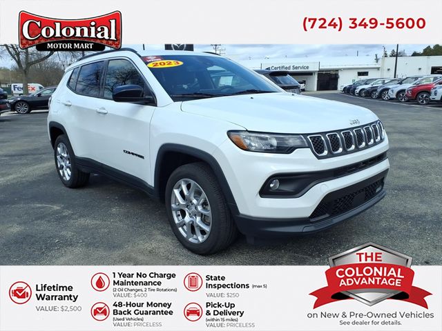 Bright White Clearcoat 2023 Jeep Compass Latitude Lux 4WD SUV / Crossover Four-Wheel Drive 8-Speed Automatic