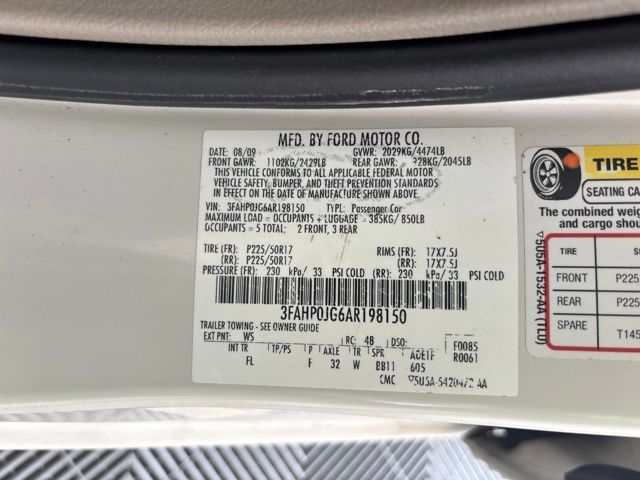 Used 2010 Ford Fusion Sedan