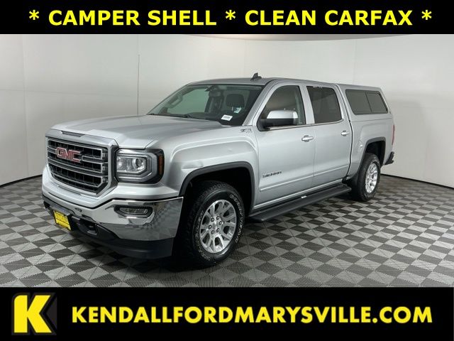 Quicksilver Metallic 2018 GMC Sierra 1500 SLE Crew Cab 4WD Pickup Truck Four-Wheel Drive 6-Speed Automatic Overdrive