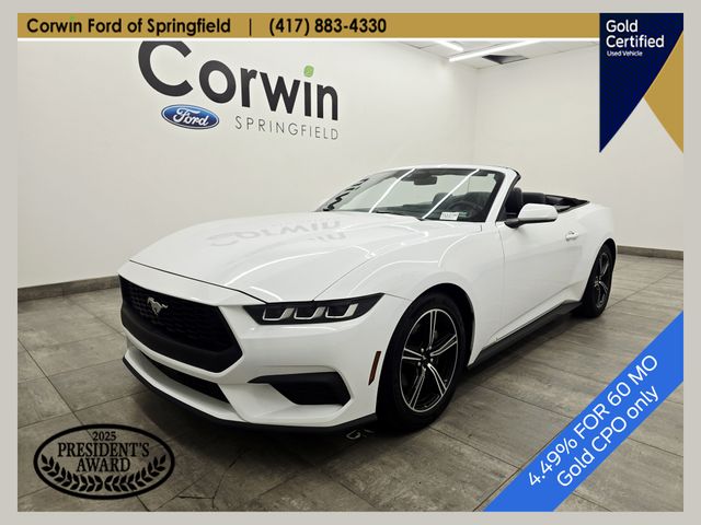 Oxford White 2024 Ford Mustang EcoBoost Premium Convertible RWD Convertible Rear-Wheel Drive Automatic
