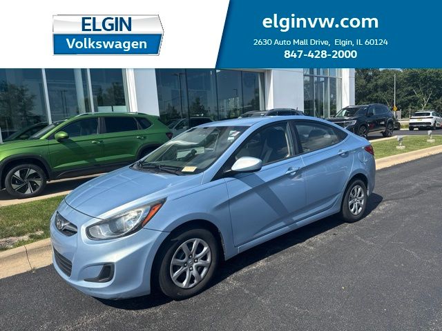 Clearwater Blue 2013 Hyundai Accent Sedan Front-Wheel Drive 6-Speed Automatic Overdrive
