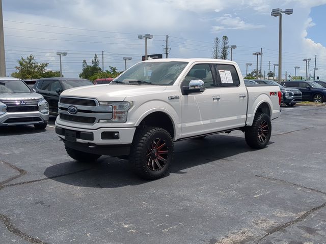 White Platinum Clearcoat Metallic 2018 Ford F-150 Pickup Truck Four-Wheel Drive Automatic
