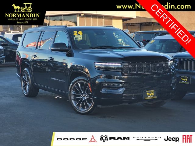 Diamond Black Crystal Pearlcoat 2024 Jeep Grand Wagoneer L SUV / Crossover Four-Wheel Drive 8-Speed Automatic
