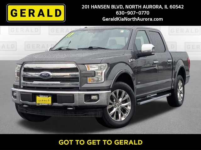 Gray (Magnetic) 2017 Ford F-150 Lariat SuperCrew 4WD Pickup Truck Four-Wheel Drive Automatic