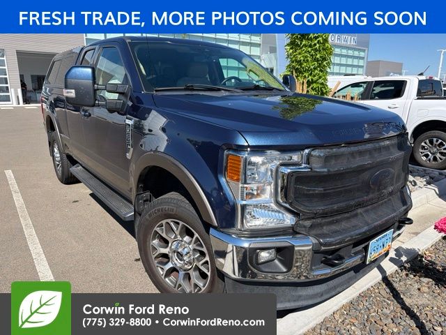 Blue 2020 Ford F-350 Super Duty Pickup Truck Four-Wheel Drive Automatic