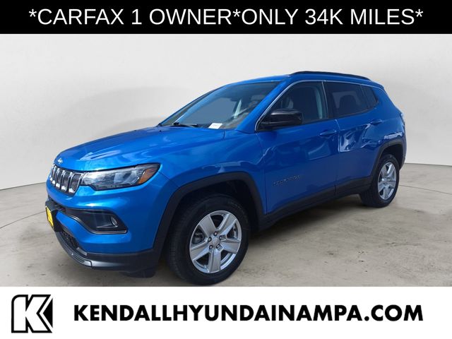 Laser Blue Pearlcoat 2022 Jeep Compass Latitude 4WD SUV / Crossover Four-Wheel Drive 9-Speed Automatic