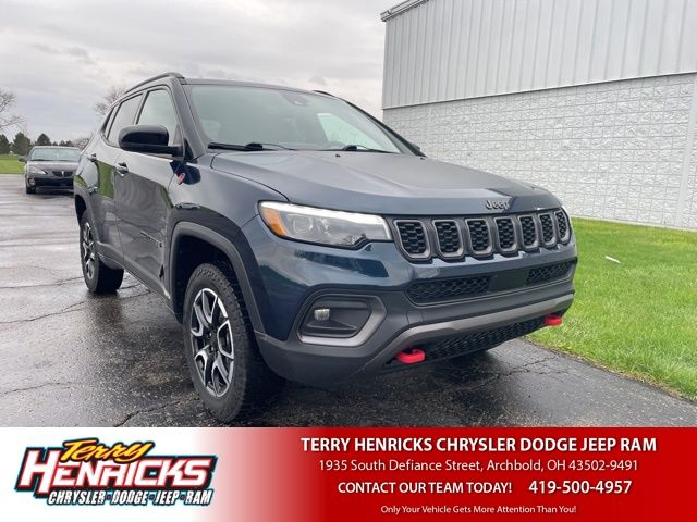 Fathom Blue Pearlcoat 2024 Jeep Compass Trailhawk 4WD SUV / Crossover Four-Wheel Drive 8-Speed Automatic