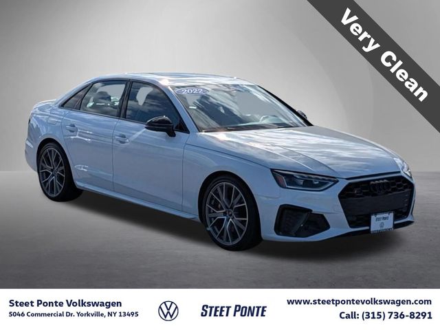 Glacier White Metallic 2022 Audi S4 3.0T quattro Premium Plus AWD Sedan All-Wheel Drive 8-Speed Automatic