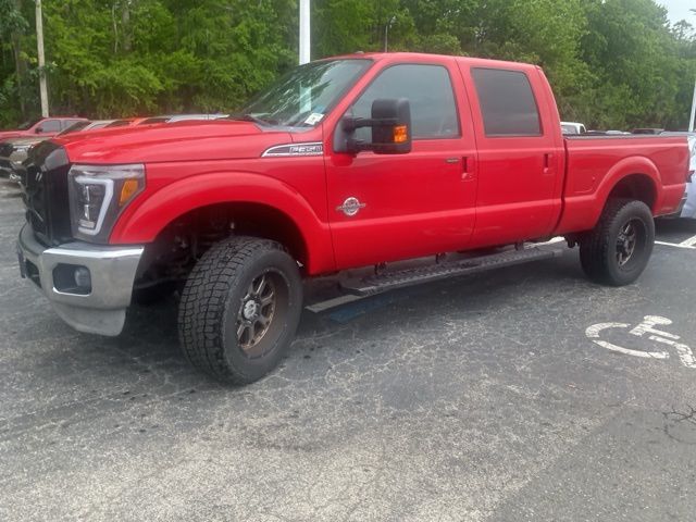 Vermillion Red 2013 Ford F-350 Super Duty Lariat Crew Cab 4WD Pickup Truck Four-Wheel Drive 6-Speed Automatic Overdrive
